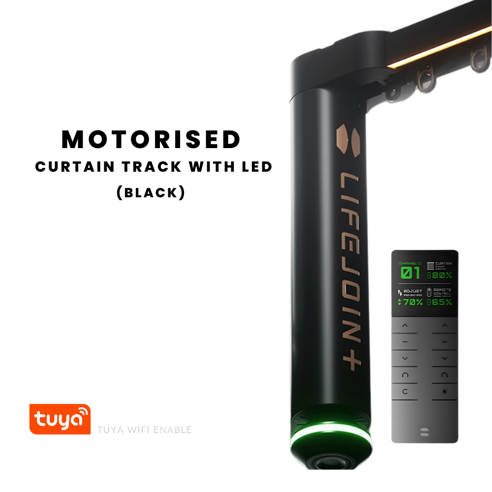 Motorised Curtain track with LED Light