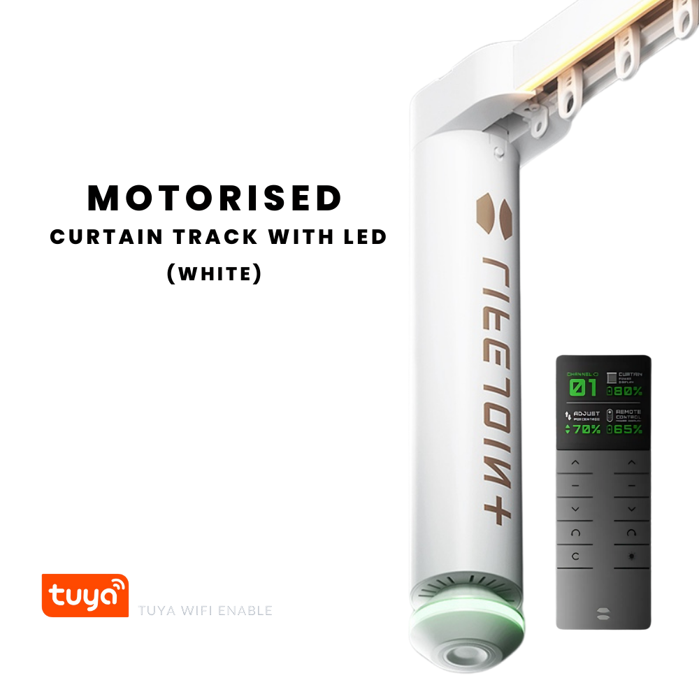 Motorised Curtain track with LED Light