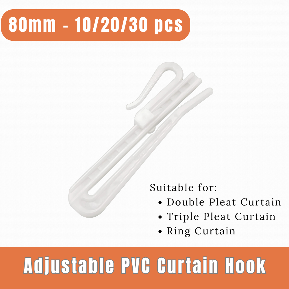 Adjustable PVC Curtain Hook