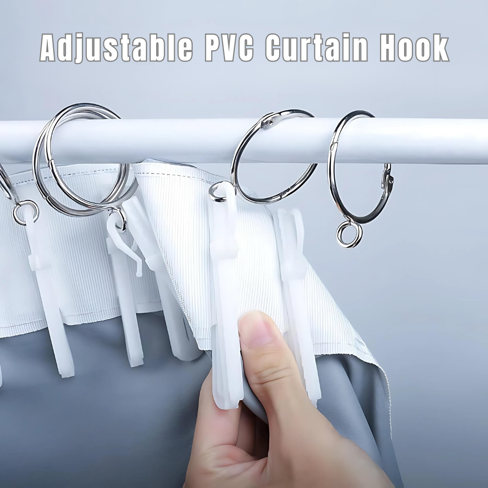 Adjustable PVC Curtain Hook